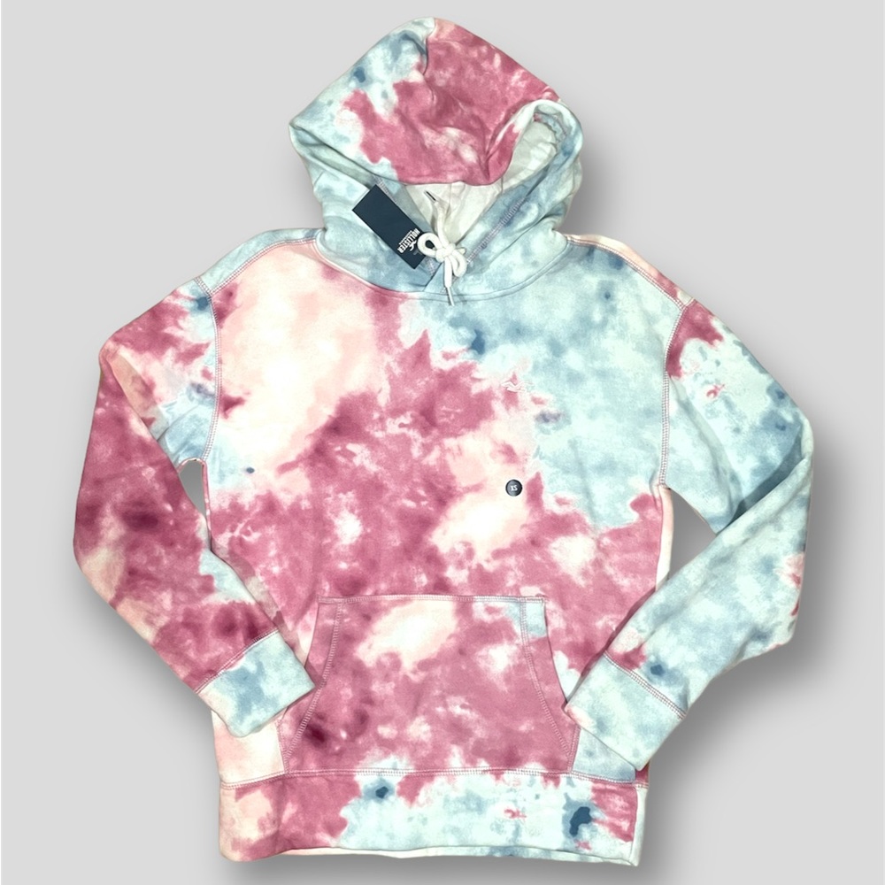 Light Blue/Pink Hollister Tie-dye Hoodie